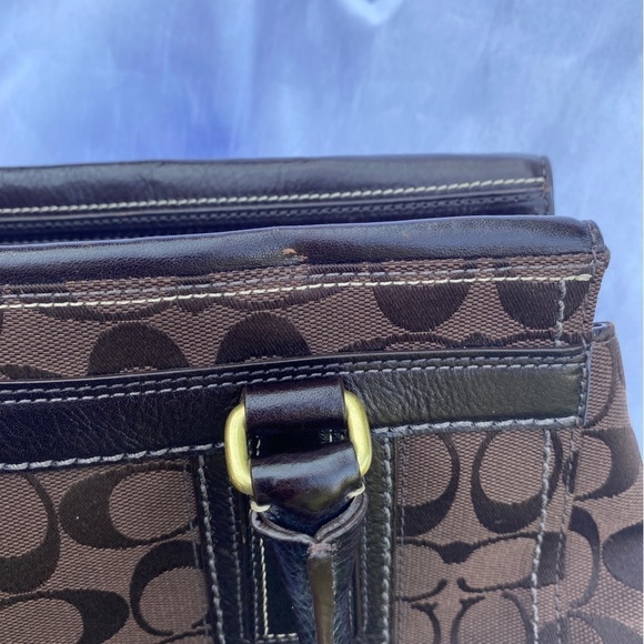 Coach 11062  Hampton Signature Handbag Brown on Brown - Picture 9 of 16